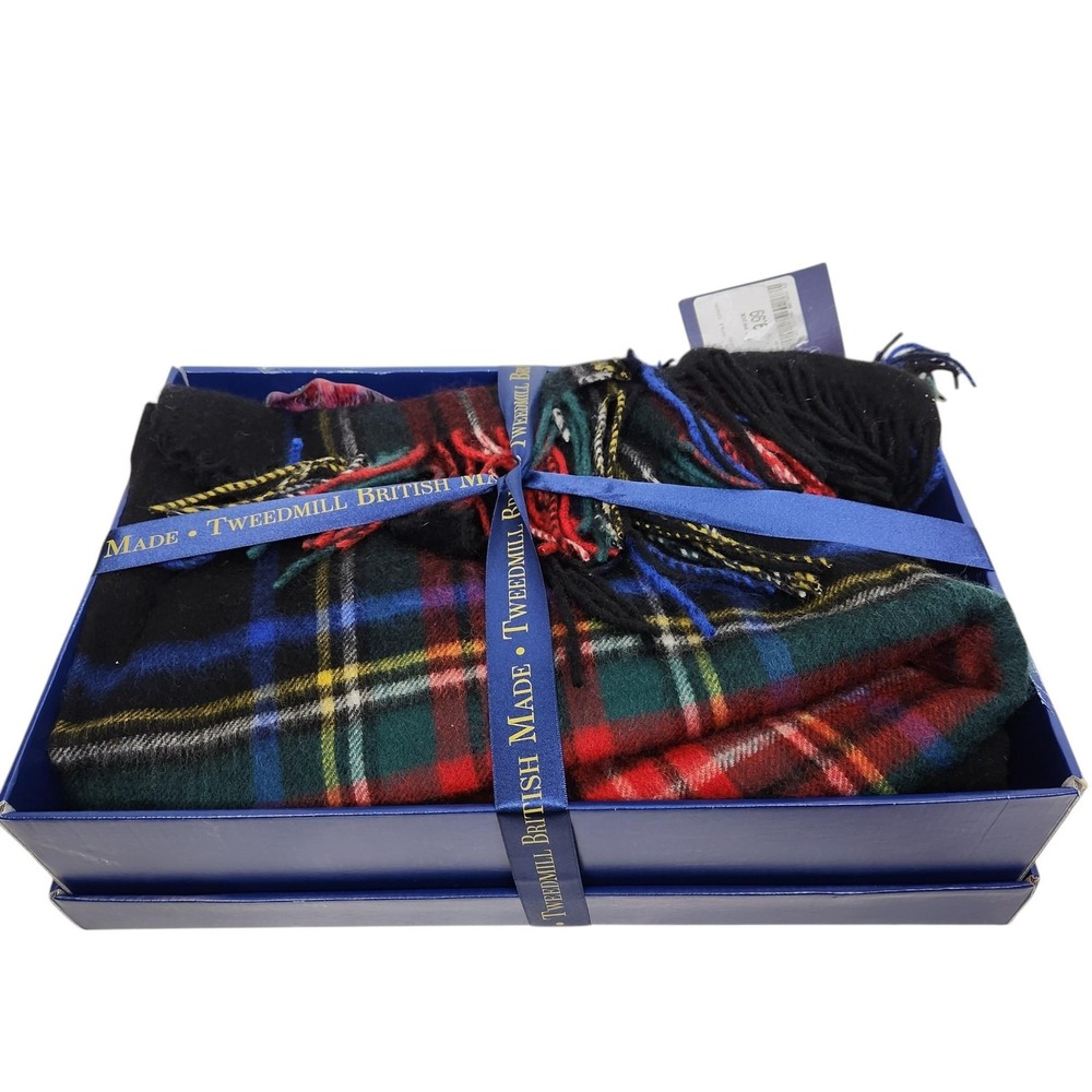Tweedmill Lambswool Tartan Throw Blanket 140x190 British Made Multicolor Soft